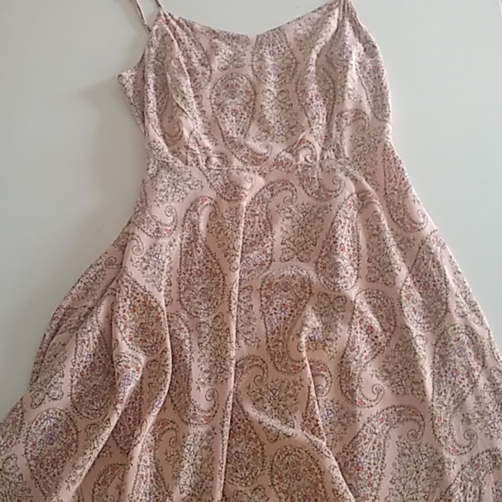 Paisley Print High Waisted Dress